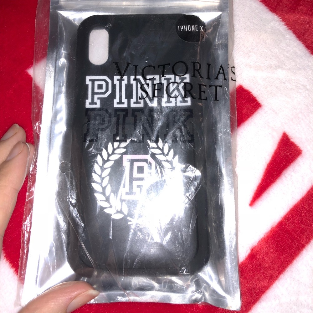 Victoria Secret PINK Black IPhone X Case